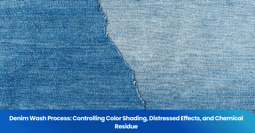 Denim Wash Process: Controlling Color Shading, Distressed Effects, and Chemical Residue